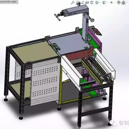 【工程机械】自动收送板机三维建模图纸 solidworks设计