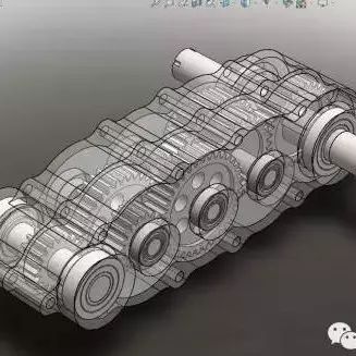 【差减变速器】BAJA多级传动齿轮箱三维建模图纸 solidworks设计