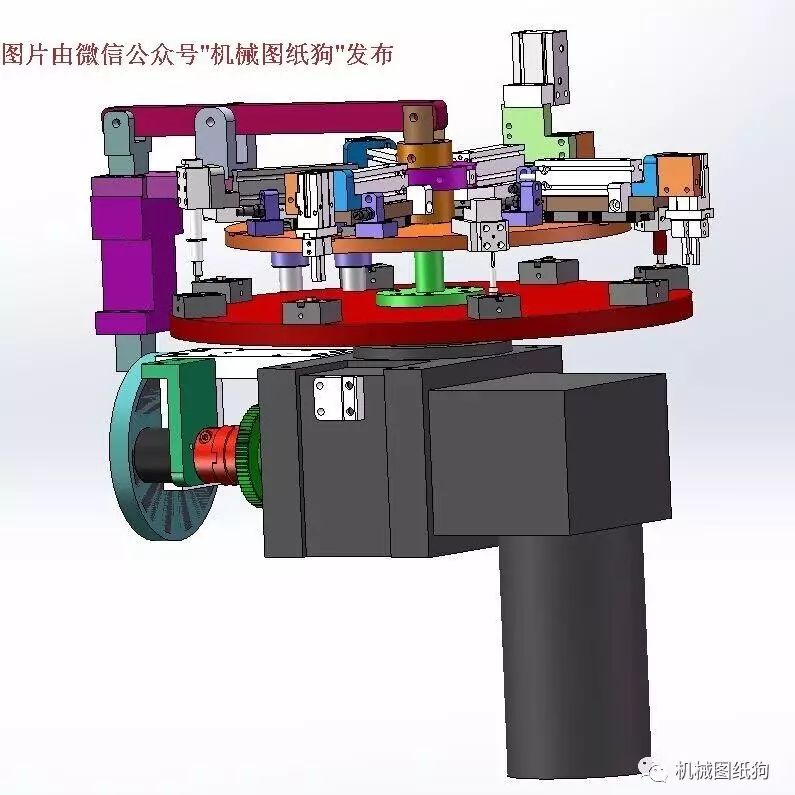 【非标数模】转盘式组装零件机构70DF分割器3D模型 Solidworks设计