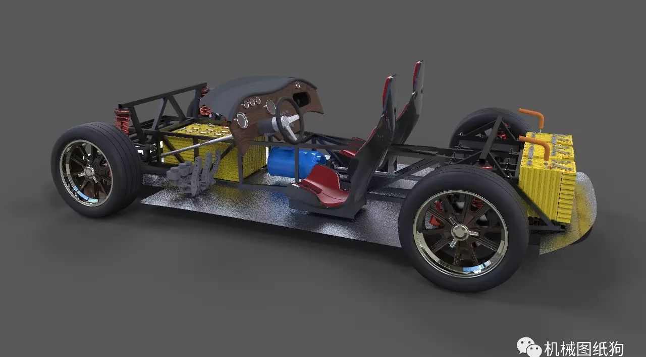 【汽车轿车】KOLTIS XFR电动汽车底盘模型3D图纸 STP格式