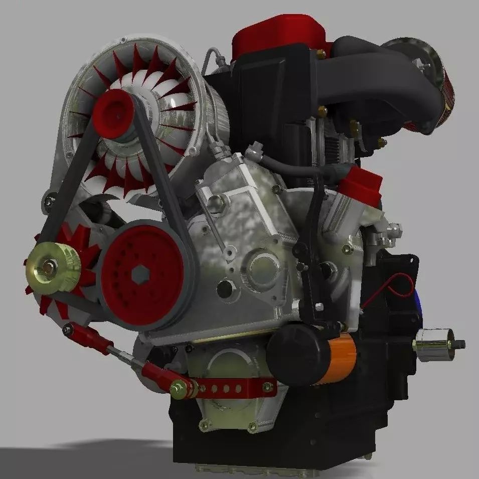 【发动机电机】Deutz F2L511柴油发动机模型3D图纸 Inventor设计