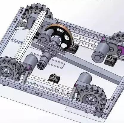 【机器人】FRC麦克纳姆轮平台机器车三维建模图纸 Solidworks2013设计