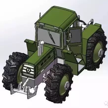 【农业机械】MB TRAC农用拖拉机三维设计图纸 Solidworks设计