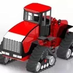 【农业机械】农用履带拖拉机三维模型图纸 igs格式