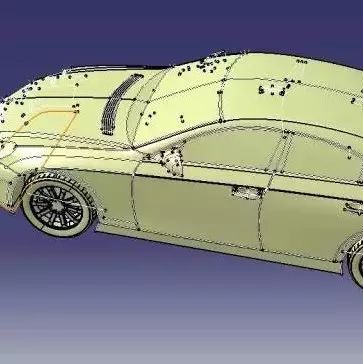 【汽车轿车】梅奔cls造型设计三维建模图纸 Catia v5设计 STP格式