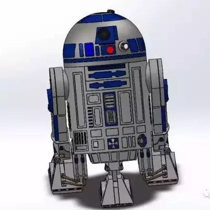 【机器人】星球大战机器人R2D2模型3D图纸 solidworks设计 附STEP格式