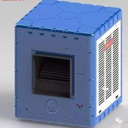 【工程机械】蒸发冷却器模型3D图纸 STP格式