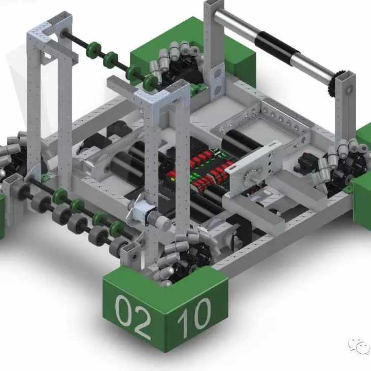 【机器人】FRC2017 1002号机器人车模型3D图纸 STP格式