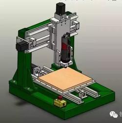 【工程机械】三轴桌面型数控雕刻机3D图纸 Solidworks设计 附STEP格式