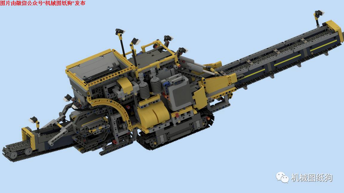 【工程机械】lego 42055 B履带式工程车模型3D图纸 STP格式