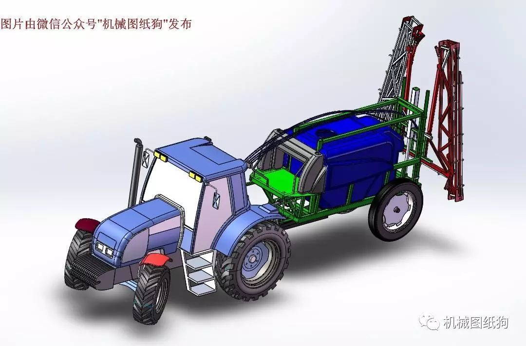 【农业机械*众】农用机械打药机3D模型 Solidworks设计 附IGS