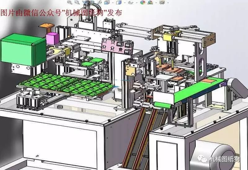 【非标数模】方形锂电池贴胶入壳机3D模型 x_t格式