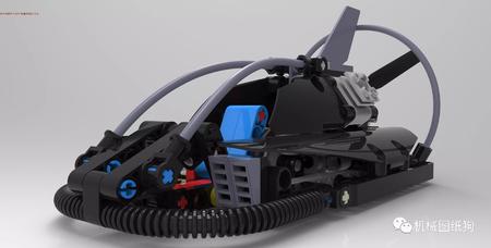 【海洋船舶】Lego Technics 42002气垫船乐高玩具模型3D图纸 STP格式