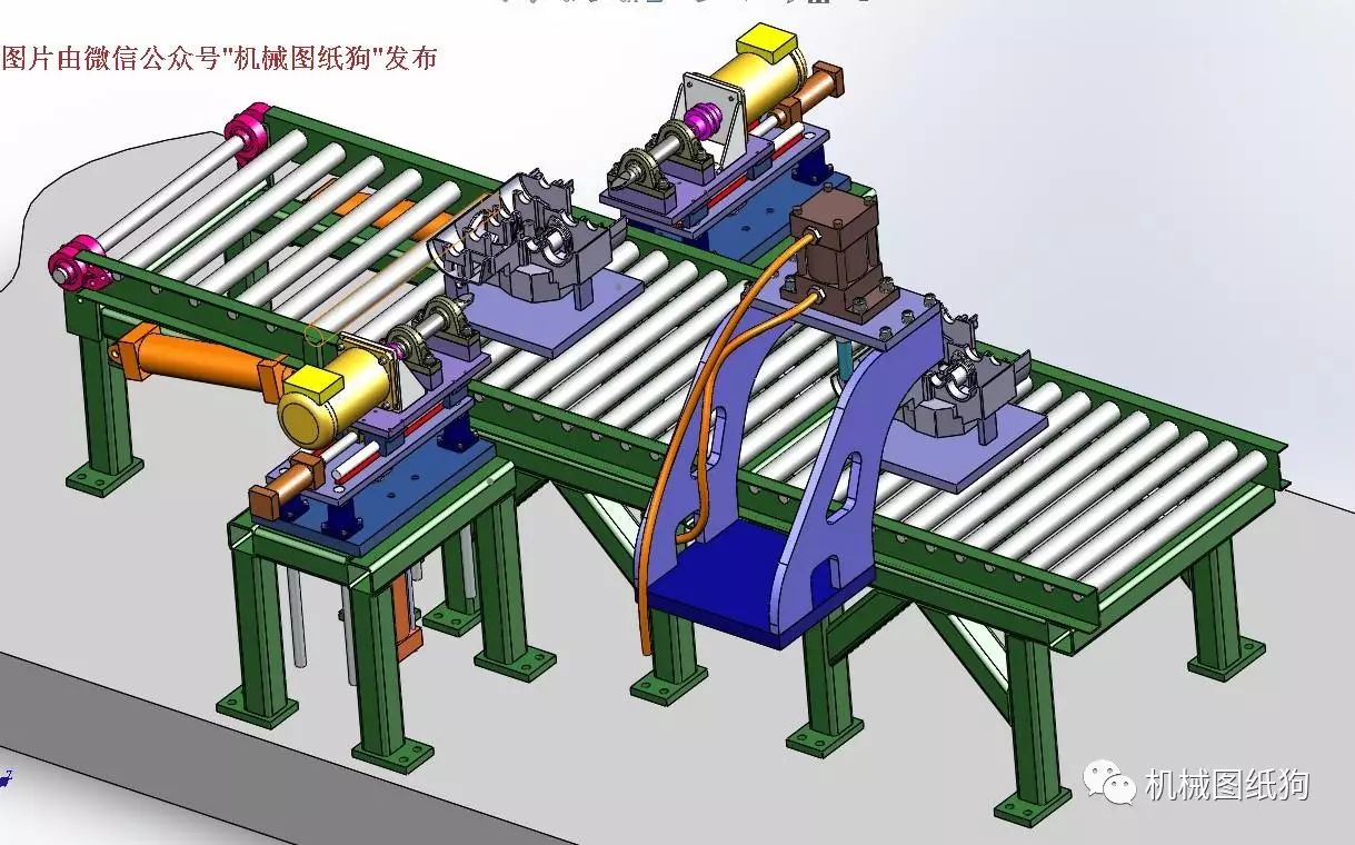 【非标数模】发动机缸体制造流水线3D模型 Solidworks设计