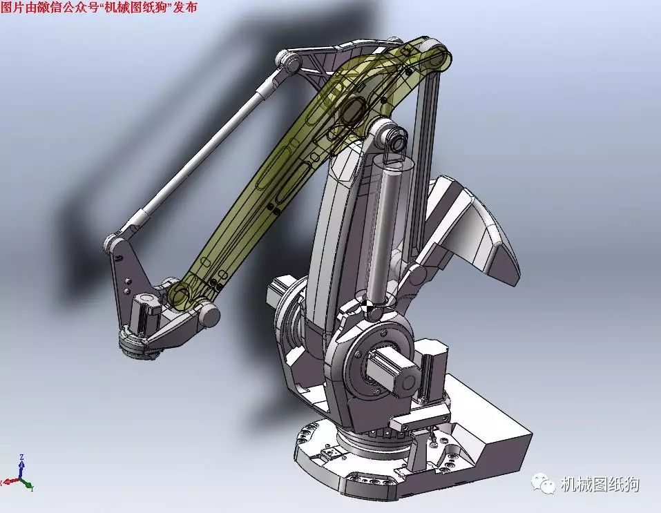 【机器人】300KG码垛机械臂外形3D模型 Solidworks设计