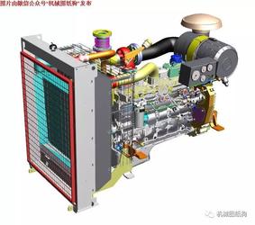 【发动机电机】247KW柴油机(发动机)模型3D图纸 IGS格式