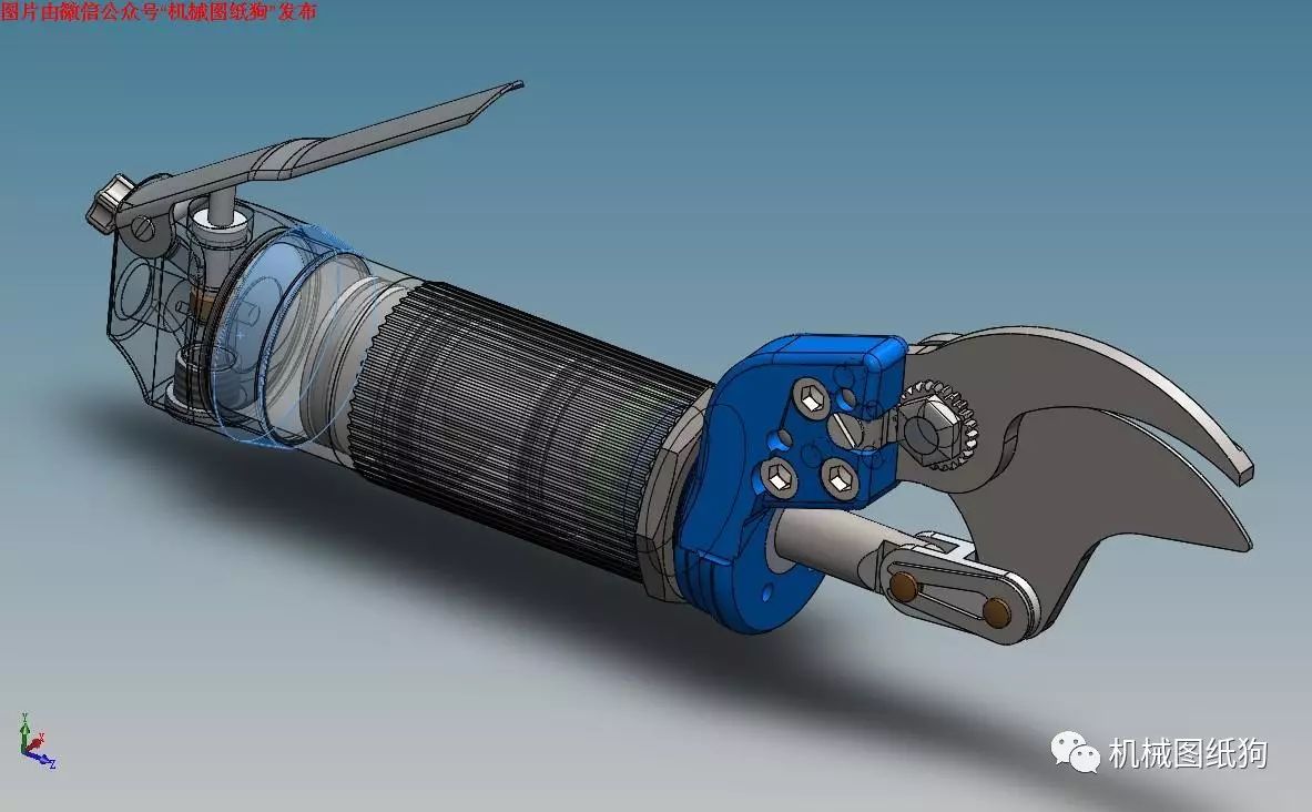 【工程机械】气动铁皮剪模型3D图纸 Solidworks设计