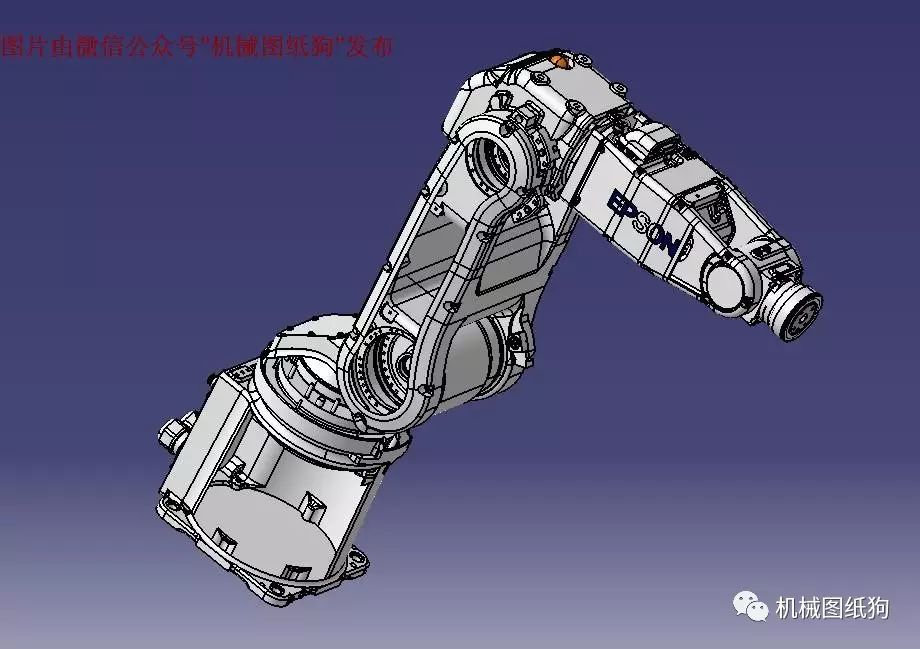 【机器人】爱普生S5中距离6轴机器人(工业机械臂)模型3D图纸 CATIA设计