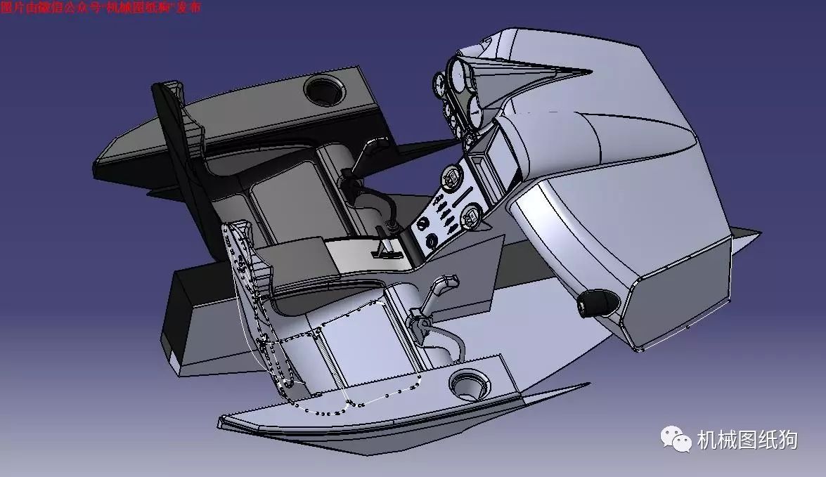 【工程机械】双座模拟座舱3D数模图纸 IGS格式