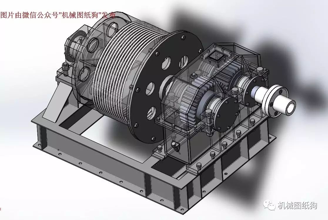 【工程机械】SAQ卷扬机设计图纸 三维Solidworks及平面CAD格式