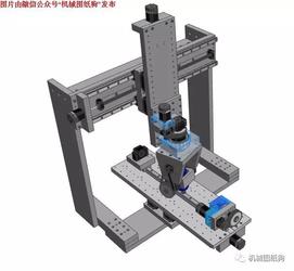 【工程机械】CNC五轴雕刻机3D模型图纸 Inventor设计 附stp格式