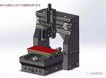 【工程机械*众】1200X600小型龙门数控铣床3D模型 Solidworks设计