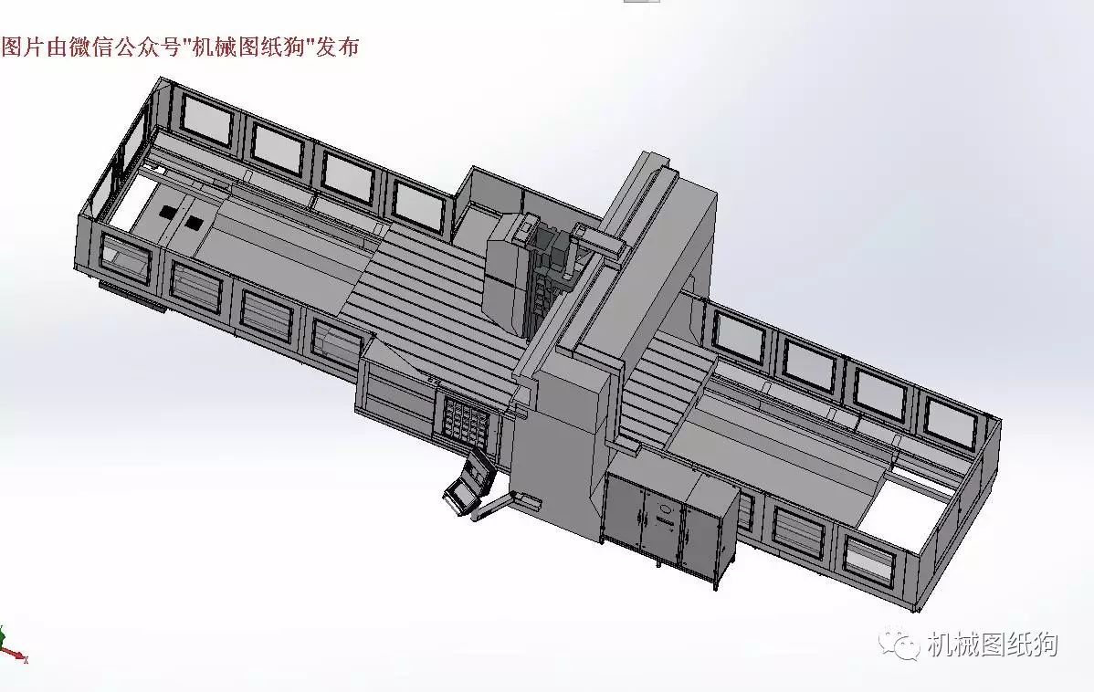 【工程机械*众】大型龙门铣床外部钣金框架3D模型 Solidworks设计
