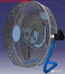 【工程机械】工业落地式风扇模型3D图纸 STP格式