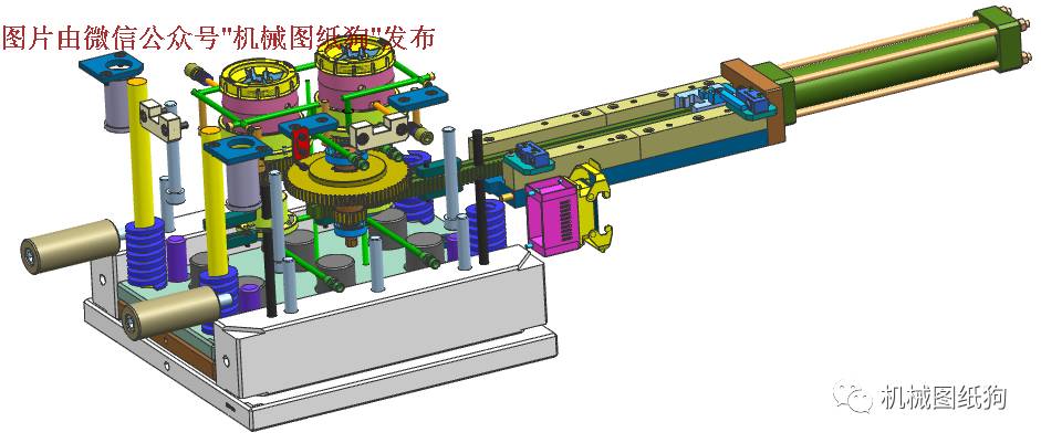 【工程机械】油缸带动齿条脱螺纹模具3D模型 UG(NX)设计