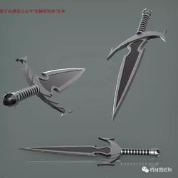 【武器模型】Mehrunes' Razor匕首三维建模图纸 Solidworks设计