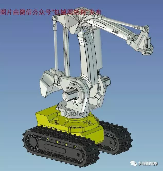 【机器人】履带移动式码垛机器人3D图纸 STP格式