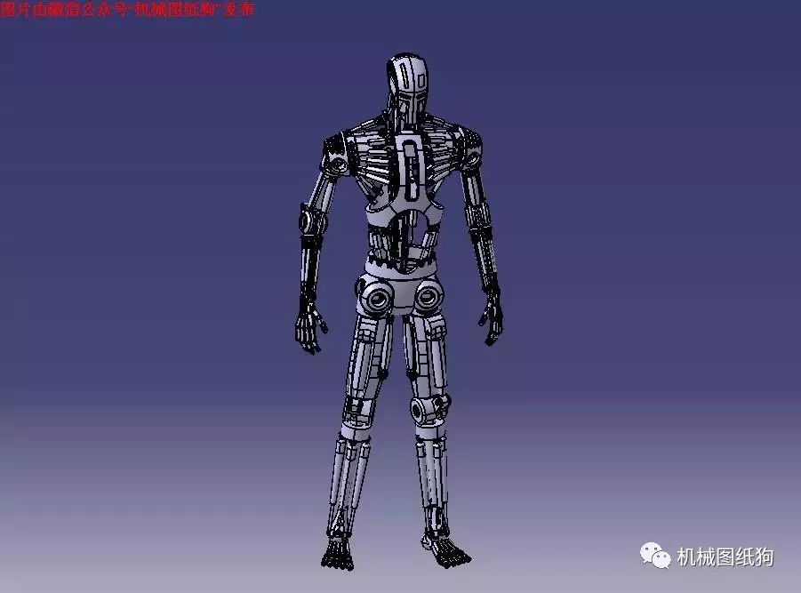 【机器人】仿人型机器人造型3D图纸 STEP格式