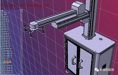 【非标数模】四轴冲床机械手3D数模图纸 STEP格式