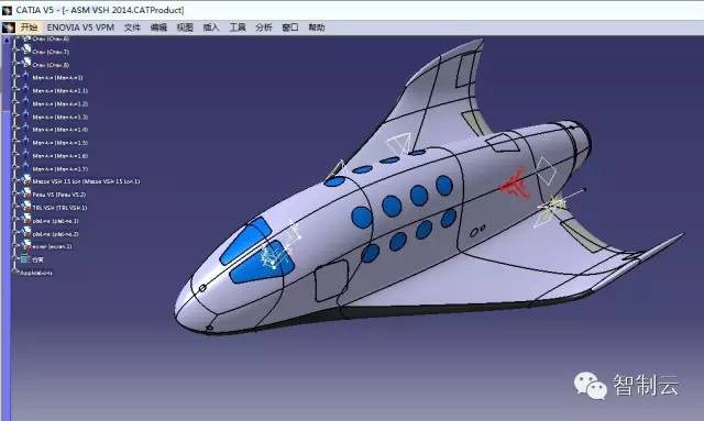 【飞行模型】亚轨道太空飞行模型3D图纸 CATIA设计 附IGS STP格式 三维数模