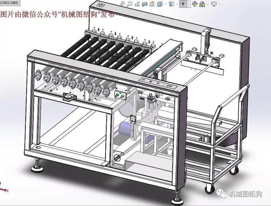 【非标数模*众】自动托盘式收板机设计模型3D图纸 Solidworks设计