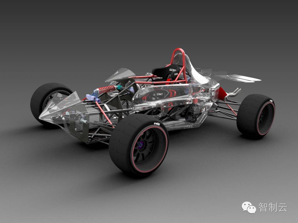 【卡丁赛车】FSV-4 2.6 Turbo赛车三维建模图纸 Inventor设计 附step格式