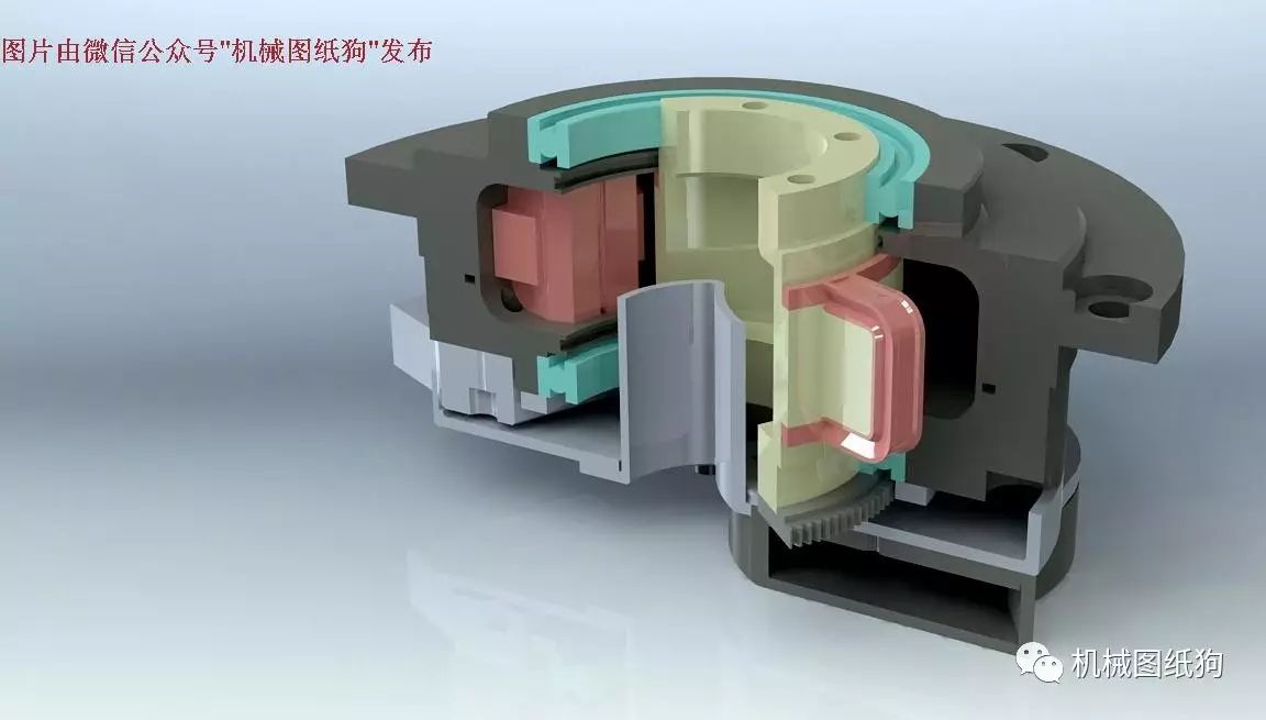 【泵缸阀杆】HRC液压回转油缸模型3D图纸 SOLIDWORKS设计