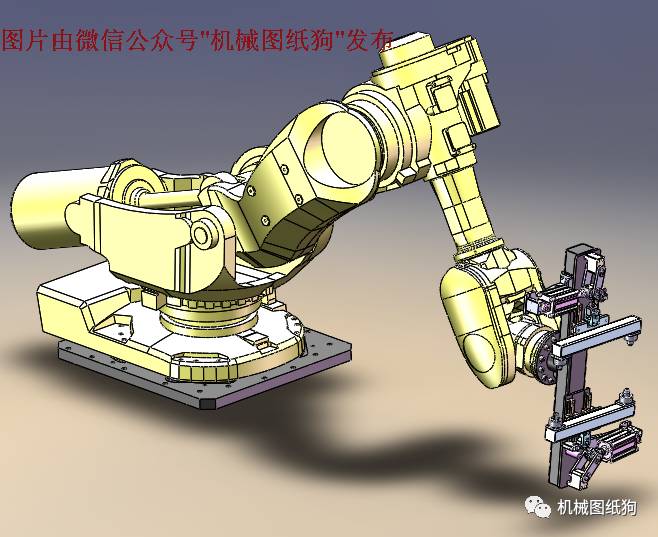【机器人】6轴机器人及夹爪3D建模图纸 Solidworks设计 附STEP格式