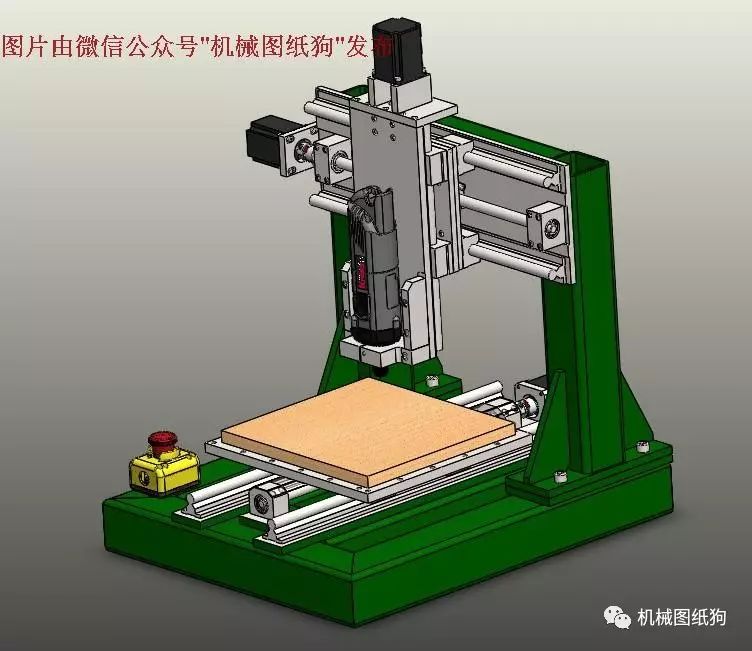 【工程机械】3轴龙门式雕铣机3D建模图纸 Solidworks设计 附IGS格式