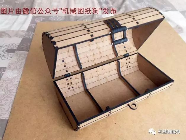 【生活艺术】玩具圆桶箱模型激光雕刻图纸 dxf格式