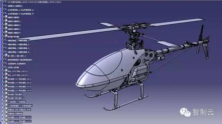 【飞行模型】Helicopter模型直升机3D图纸 STP格式 CATIA设计