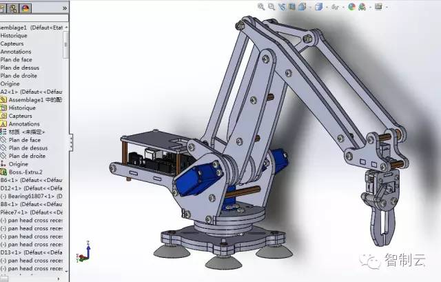 【机器人】UARM四轴机器人3D图纸 SOLIDWORKS2015设计 机械臂设计