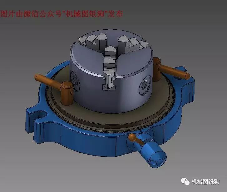 【工程机械】分度头三爪卡盘模型3D图纸 INVENTOR设计
