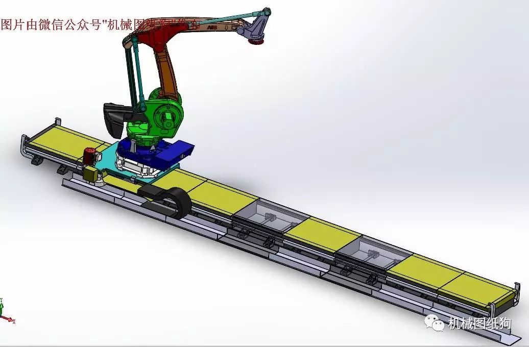 【机器人】轨道机器人ABB模型3D数模图纸 Solidworks设计