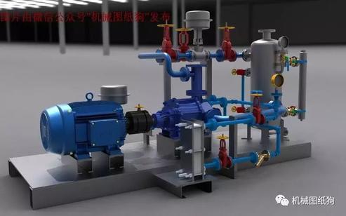 【工程机械】气体压缩机3D模型图纸 Solidworks设计 附STEP格式
