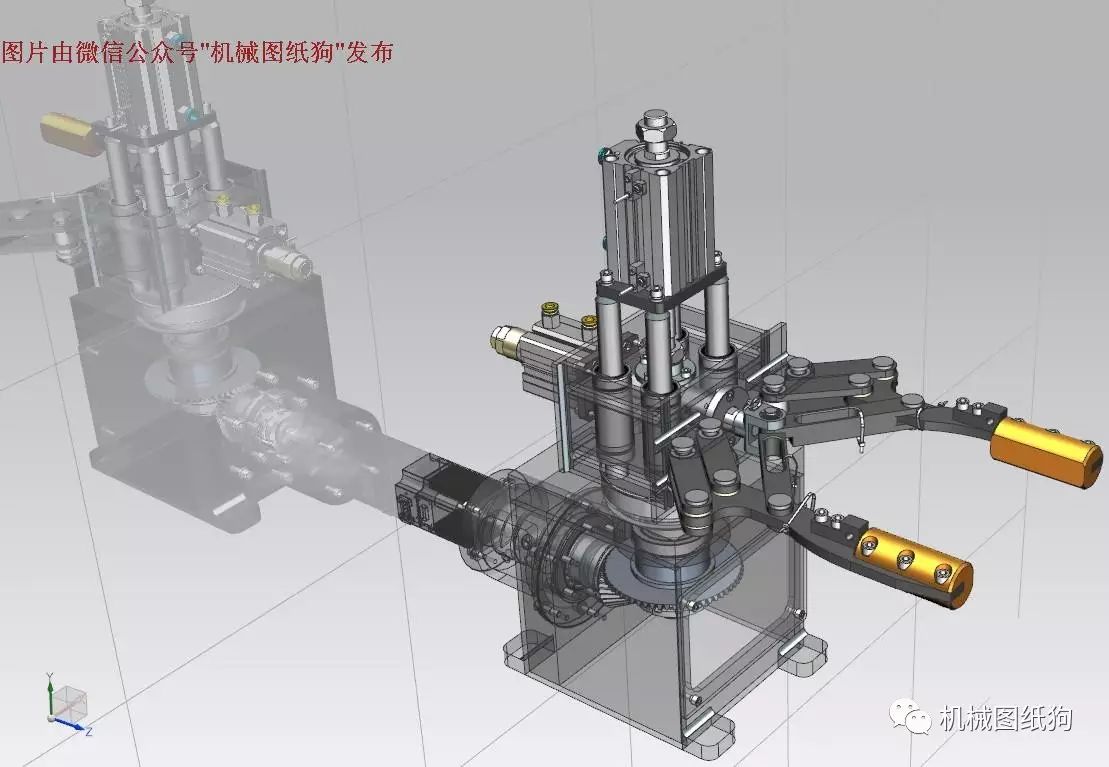 【工程机械】夹持机构3D模型图纸 UG(NX)设计