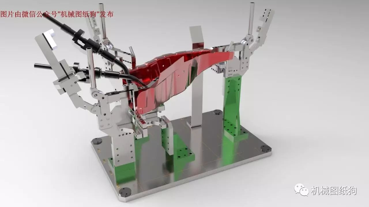 【工程机械】简易夹具设计数模3D图纸 Catia设计 附bip渲染格式