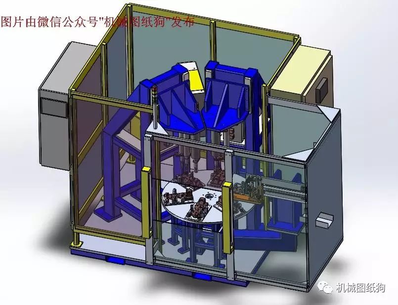 【非标数模】六工位组装机3D模型 Solidworks设计