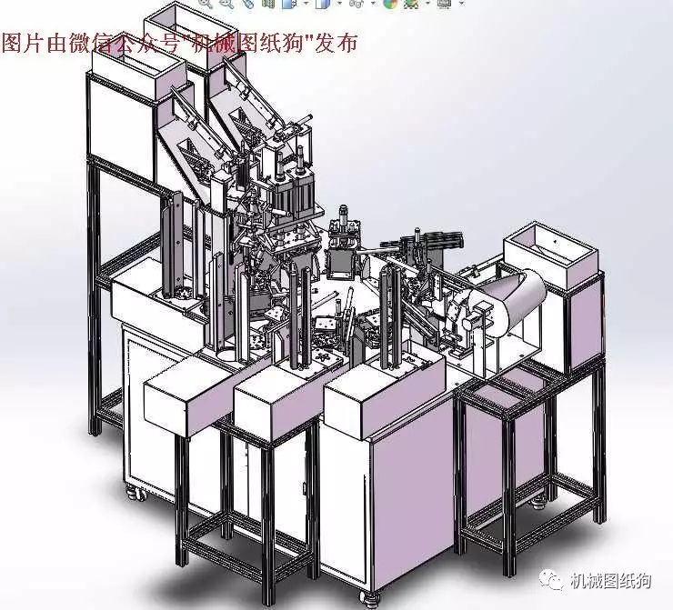 【非标数模】汽车阀板组件自动装配机3D模型 Solidworks设计