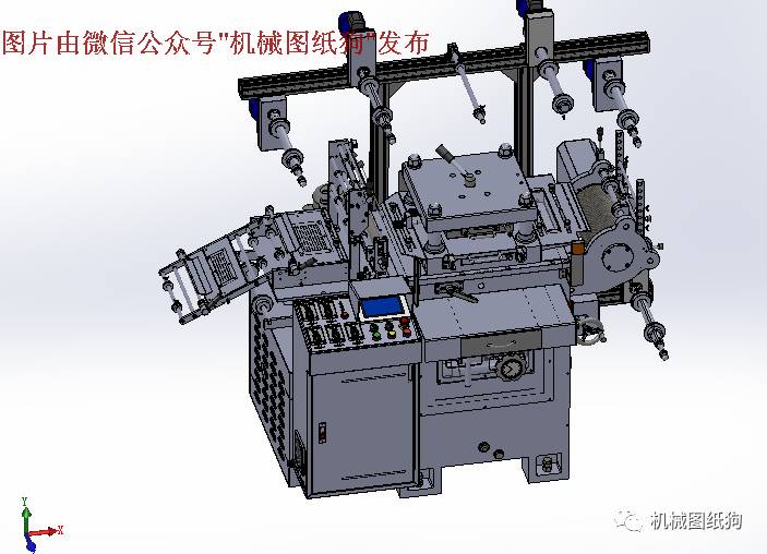 【非标数模*众】单座复杂的模切机(全凸轮连杆传动)3D模型 Solidworks设计